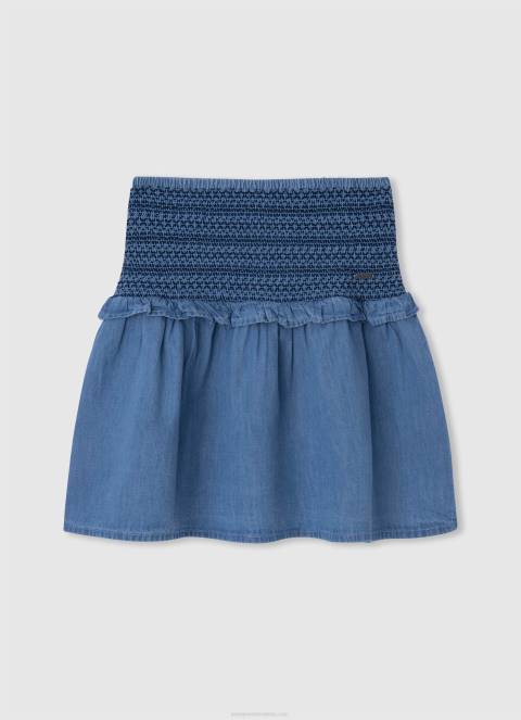 djevojka traper traper haljina s rukavima s otvorom za ruke Pepe Jeans JZ8H1385