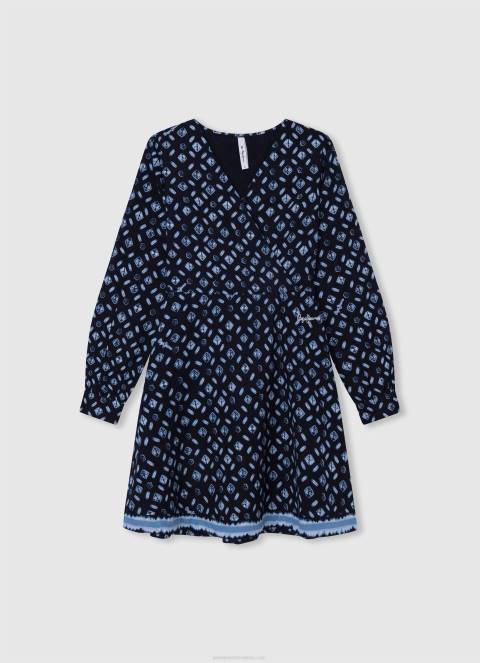 djevojka zaljev mini haljina sa zaobljenim ovratnikom Pepe Jeans JZ8H1388