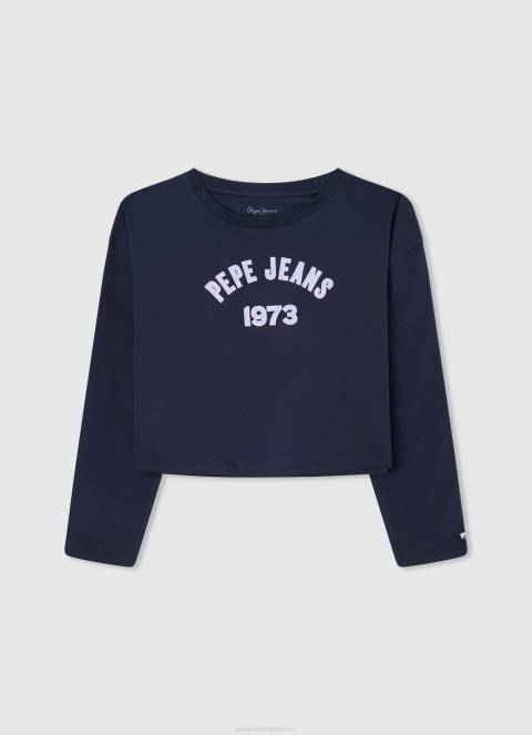 djevojka bijela pamučna majica s otvorenim ramenima Pepe Jeans JZ8H1440