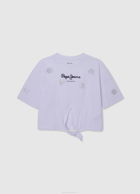 djevojka breskva majica kratkih rukava s otvorom za ruke u boji bloka Pepe Jeans JZ8H1476