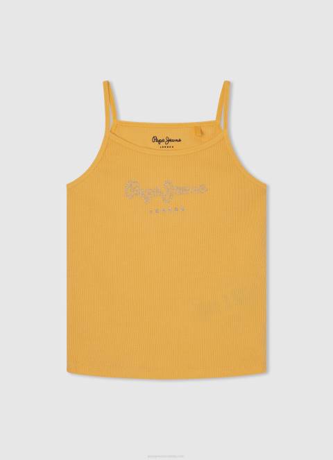 djevojka breskva majica s rukavima s cvjetnim otvorom za ruke Pepe Jeans JZ8H1435