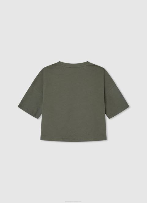 djevojka domet kutijasta majica s printom logotipa Pepe Jeans JZ8H1480