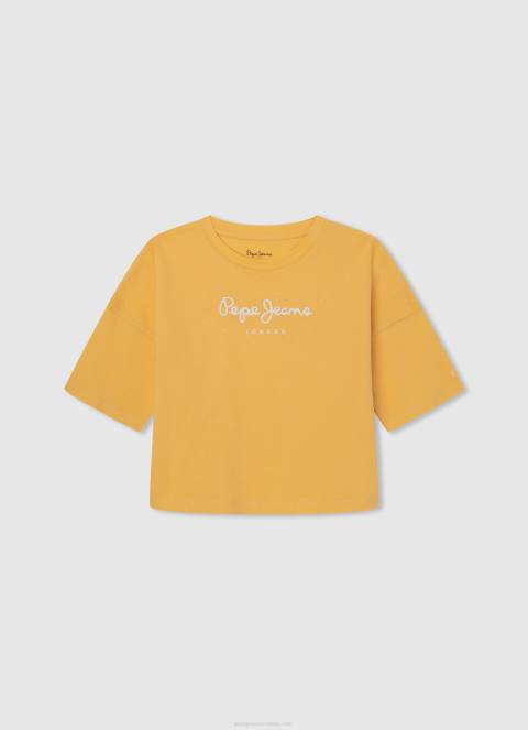 djevojka domet kutijasta majica s printom logotipa Pepe Jeans JZ8H1480