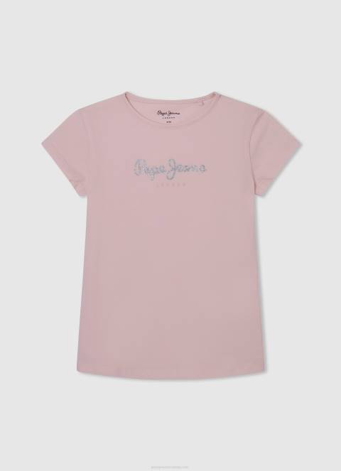 djevojka ocean rebrasta majica s prugastim printom Pepe Jeans JZ8H1466