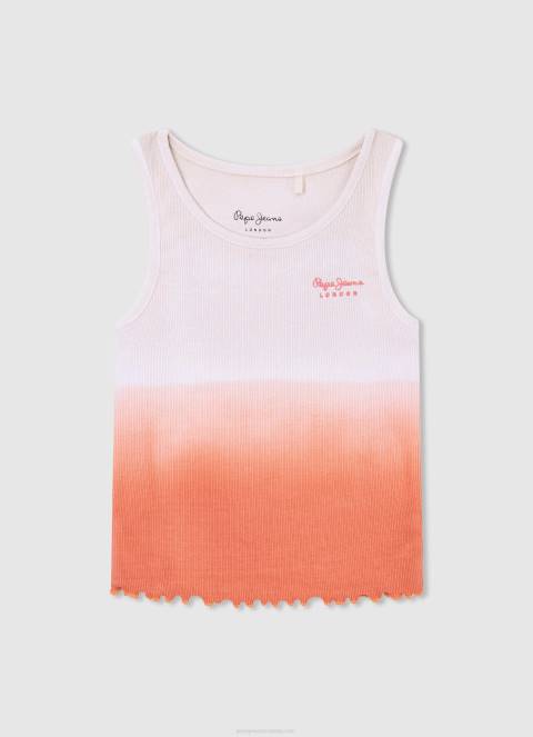 djevojka sjaj kutijasta majica s printom logotipa Pepe Jeans JZ8H1479