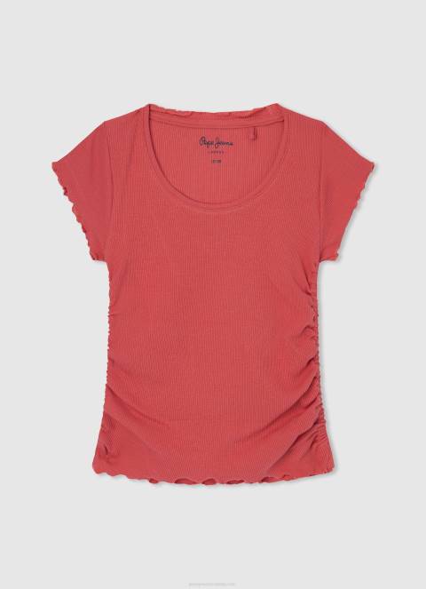 djevojka studio crvena majica s printom ljubavi Pepe Jeans JZ8H1444