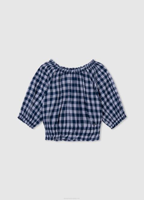 djevojka studio crvena rebrasta pamučna košulja Pepe Jeans JZ8H1420