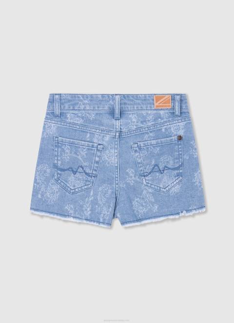 djevojka traper kratke traper hlače s cvjetnim uzorkom Pepe Jeans JZ8H1490