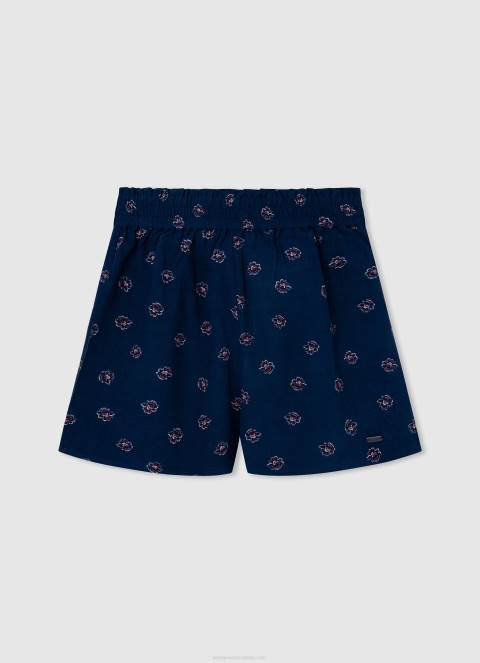 djevojka traper kratke traper hlače s cvjetnim uzorkom Pepe Jeans JZ8H1490