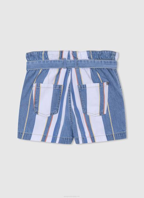 djevojka traper kratke traper hlače s prugastim printom Pepe Jeans JZ8H1508