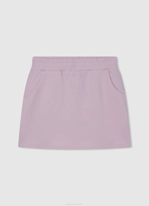 djevojka nježno ružičasta rastezljiva mini suknja u struku Pepe Jeans JZ8H1393