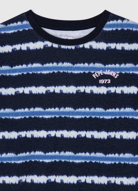 djevojka dulwich pamučni džemper s izblijedjelim prugama Pepe Jeans JZ8H1408