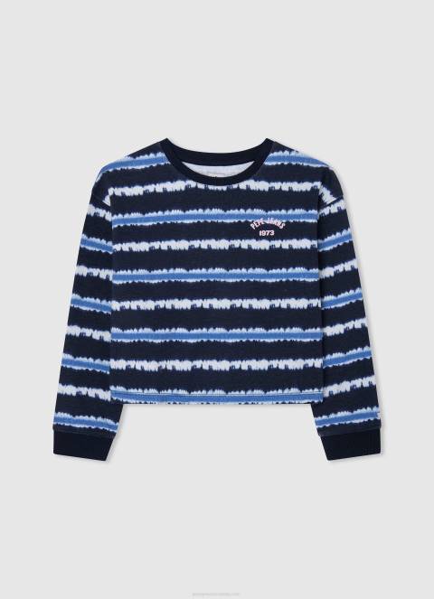 djevojka mousse ažurni žersej s prugastim uzorkom Pepe Jeans JZ8H1410