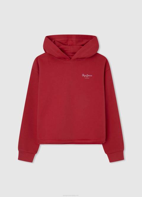 djevojka sjaj pamučna majica s kapuljačom Pepe Jeans JZ8H1414