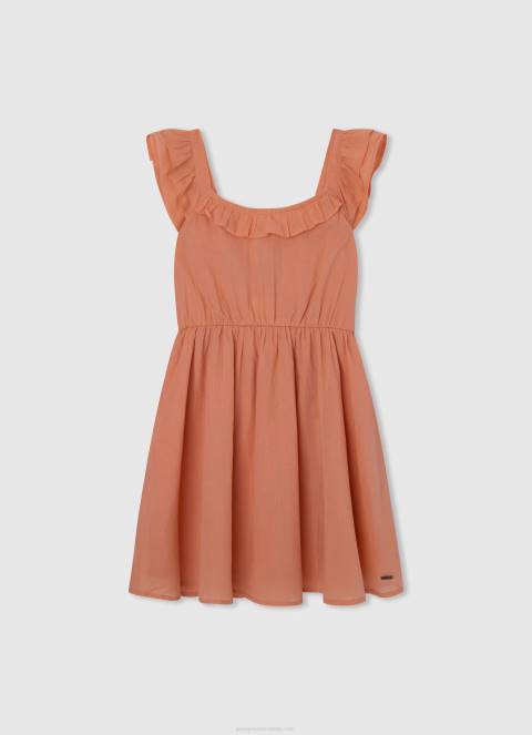 djevojka studio crvena pamučni jersey s prugastim printom Pepe Jeans JZ8H1402