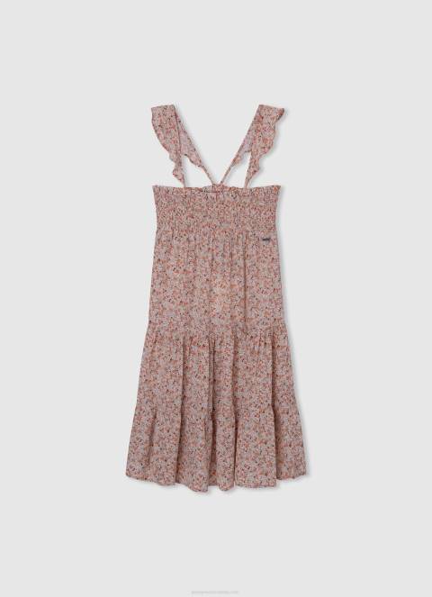 djevojka studio crvena pamučni jersey s prugastim printom Pepe Jeans JZ8H1402