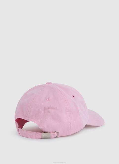djevojka nježno ružičasta osnovna kapa s izvezenim logotipom Pepe Jeans JZ8H1517