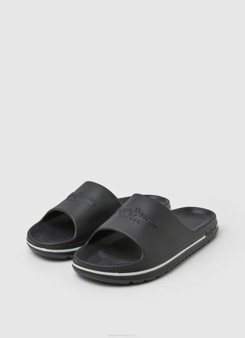 muškarci crno japanke za tobogan za plažu Pepe Jeans JZ8H1274