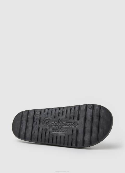 muškarci crno japanke za tobogan za plažu Pepe Jeans JZ8H1274