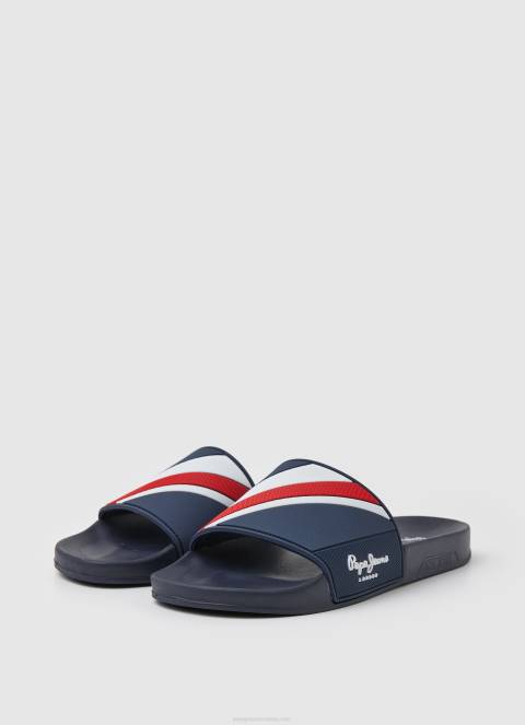 muškarci mornarica japanke za plažu s kliznom teksturom Pepe Jeans JZ8H1264