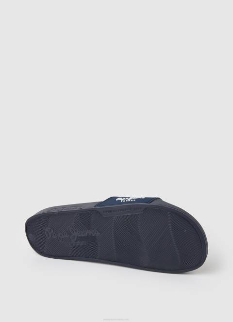 muškarci mornarica japanke za plažu s kliznom teksturom Pepe Jeans JZ8H1264