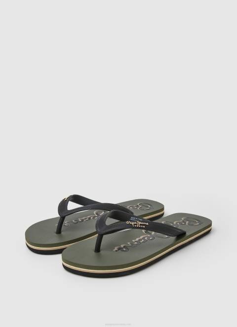 muškarci vojska bay beach japanke za plažu logo Pepe Jeans JZ8H1268