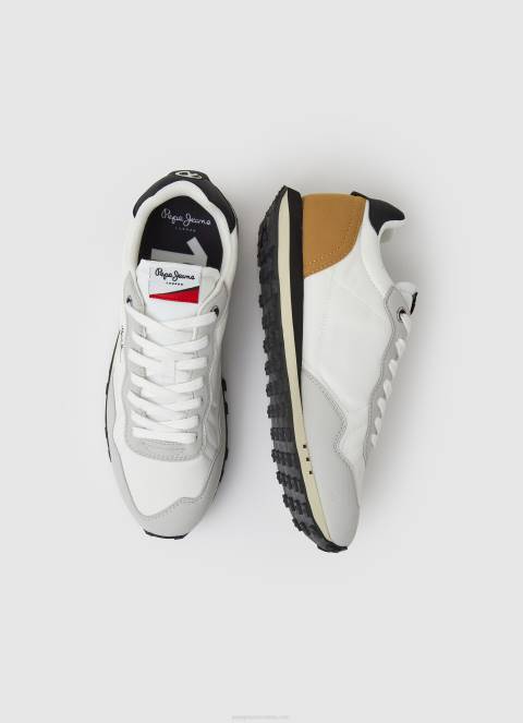 muškarci bijela natch muške retro tenisice Pepe Jeans JZ8H1236