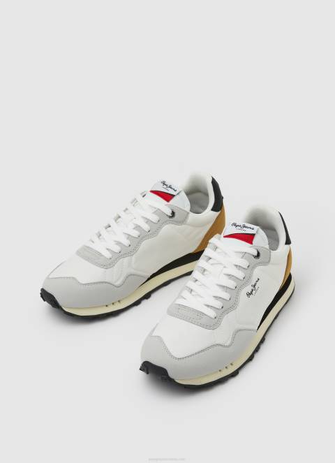 muškarci bijela natch muške retro tenisice Pepe Jeans JZ8H1236