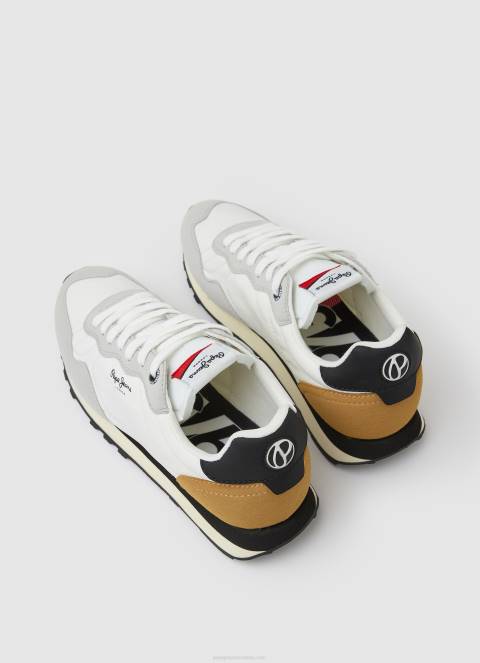 muškarci bijela natch muške retro tenisice Pepe Jeans JZ8H1236