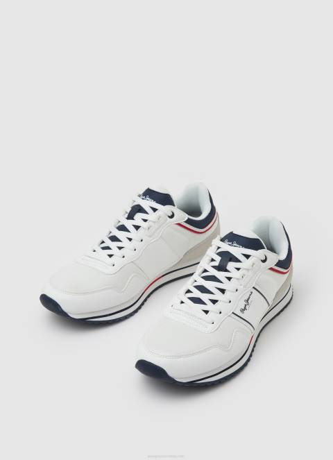 muškarci bijela tour club kombinirane tenisice Pepe Jeans JZ8H1178
