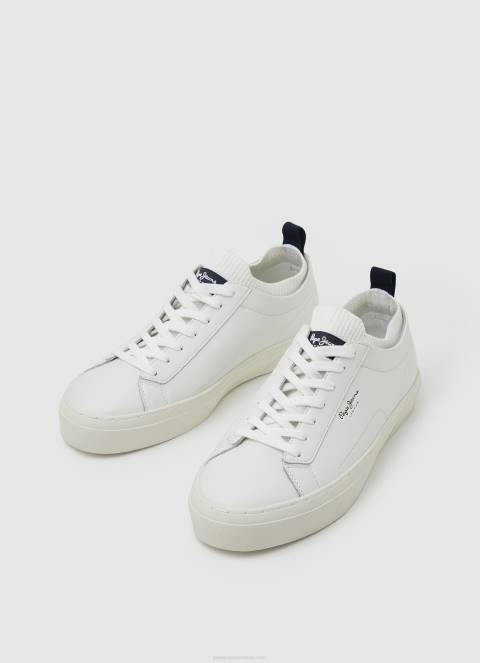 muškarci bijela yogi kožne čarape tenisice Pepe Jeans JZ8H1190