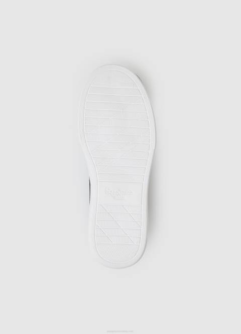 muškarci crno eaton part kožne tenisice Pepe Jeans JZ8H1198