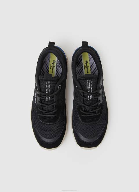 muškarci crno jay pro kombinirane tenisice Pepe Jeans JZ8H1220