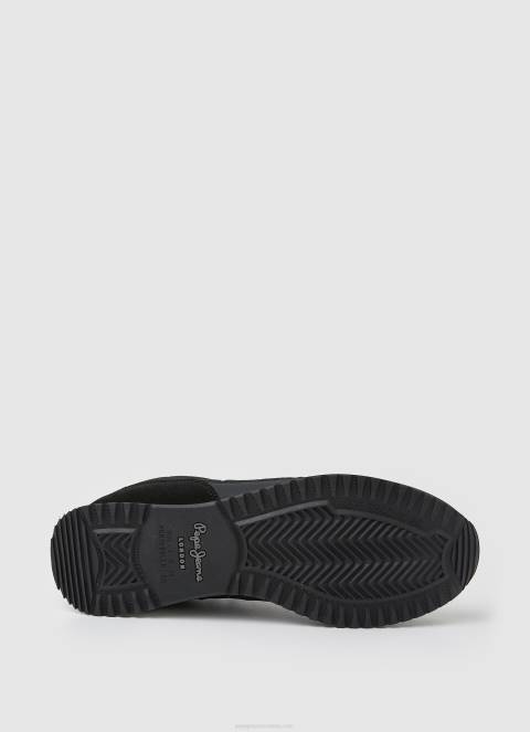 muškarci crno tour club kombinirane tenisice Pepe Jeans JZ8H1197