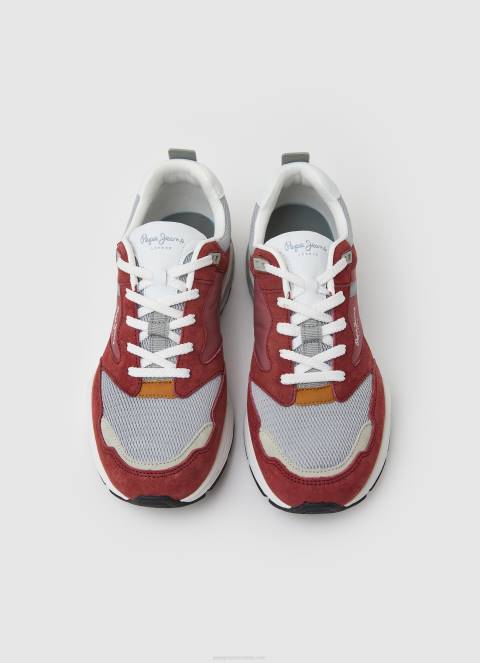 muškarci crvena dalija dave urbane kombinirane tenisice Pepe Jeans JZ8H1226