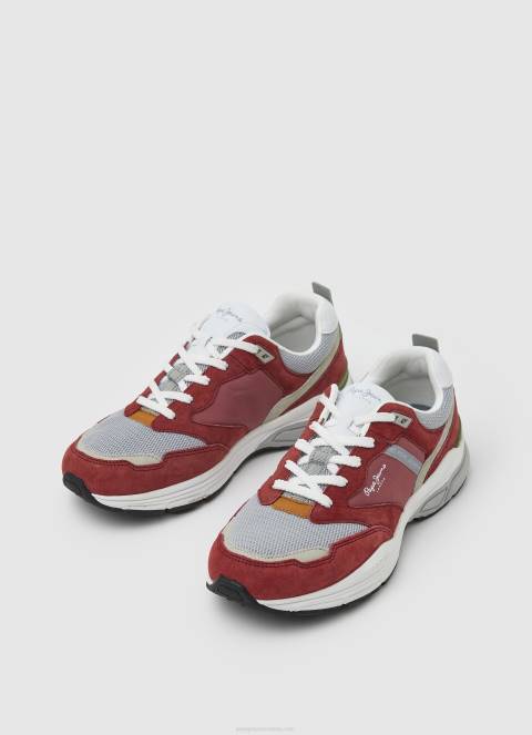 muškarci crvena dalija dave urbane kombinirane tenisice Pepe Jeans JZ8H1226