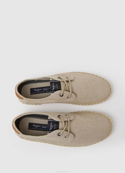 muškarci ekru turističke claic lanene tenisice Pepe Jeans JZ8H1250