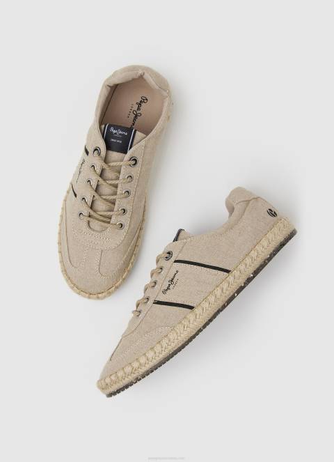 muškarci ekru turističke vegaške lanene tenisice Pepe Jeans JZ8H1254