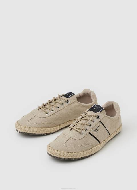 muškarci ekru turističke vegaške lanene tenisice Pepe Jeans JZ8H1254