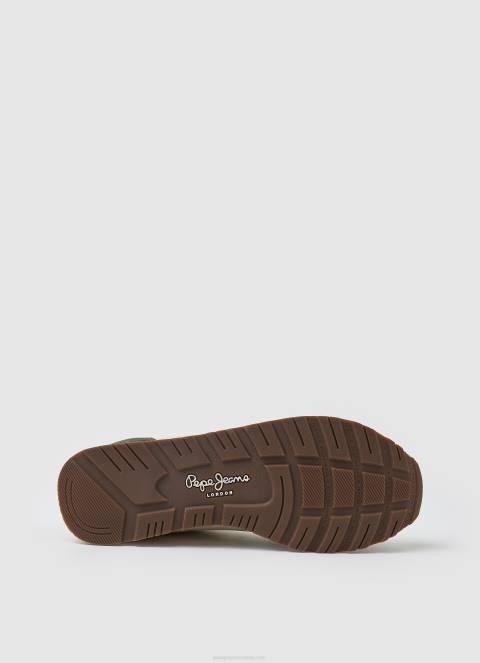 muškarci kaki zelena brit kombinirane tenisice Pepe Jeans JZ8H1185