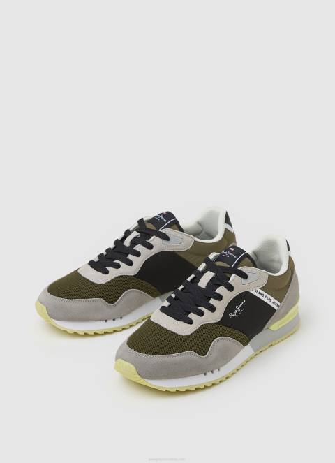 muškarci kaki zelena london one kombinirane tenisice Pepe Jeans JZ8H1223