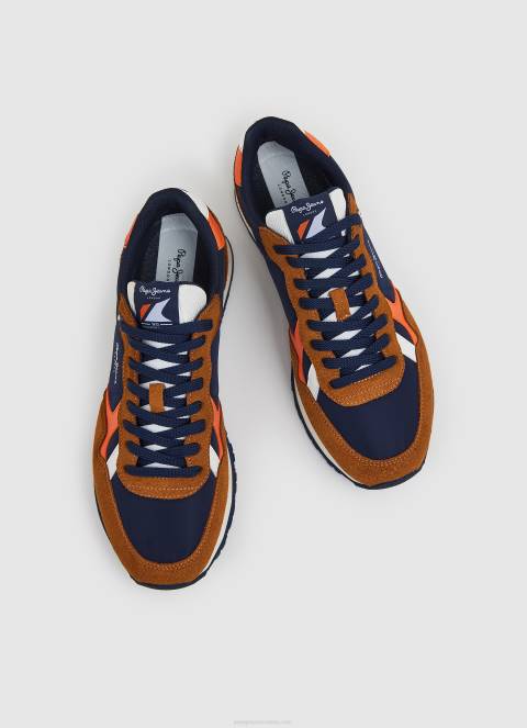 muškarci konjak brit man studio retro tenisice Pepe Jeans JZ8H1176