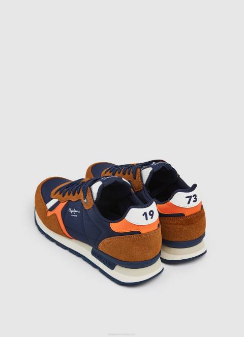 muškarci konjak brit man studio retro tenisice Pepe Jeans JZ8H1176