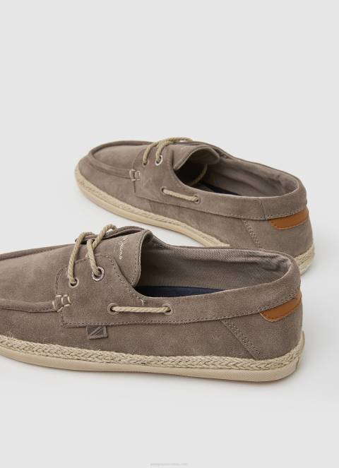 muškarci tamni kamen čamac tenisice od brušene kože Pepe Jeans JZ8H1194