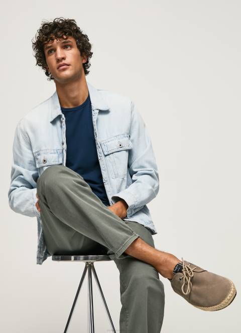 muškarci tamni kamen turističke klaik kožne tenisice Pepe Jeans JZ8H1247