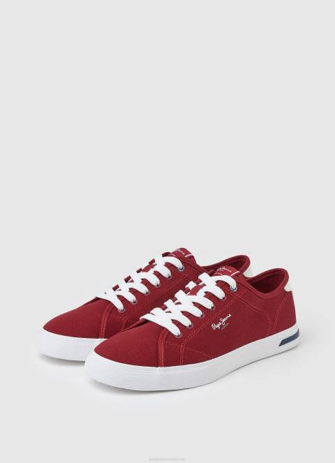 muškarci tamno crvena kenton road basic tenisice Pepe Jeans JZ8H1211