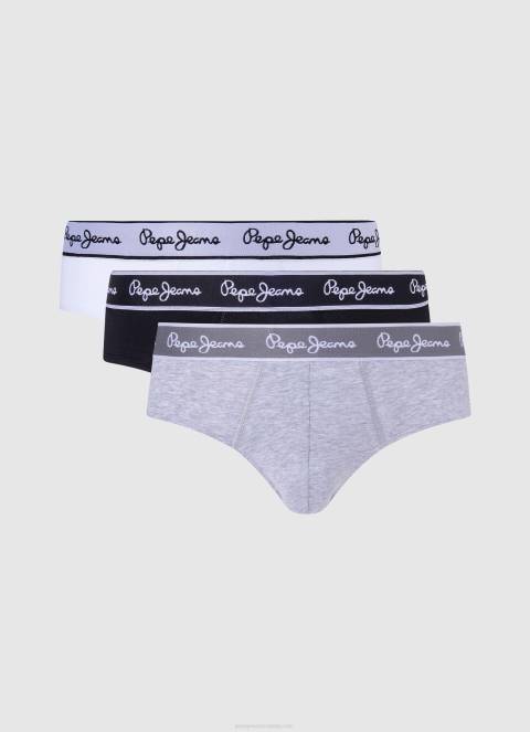 muškarci bijela 3 pakiranja rastezljivih pamučnih bokserica Pepe Jeans JZ8H1159