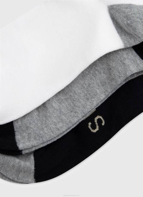 muškarci crno 3 paketa čarapa za gležnjeve Pepe Jeans JZ8H1147