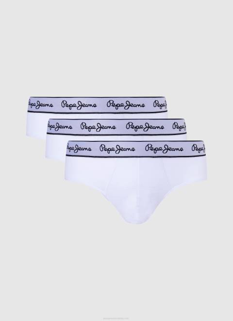 muškarci crno 3 paketa elastičnih pamučnih gaćica Pepe Jeans JZ8H1158