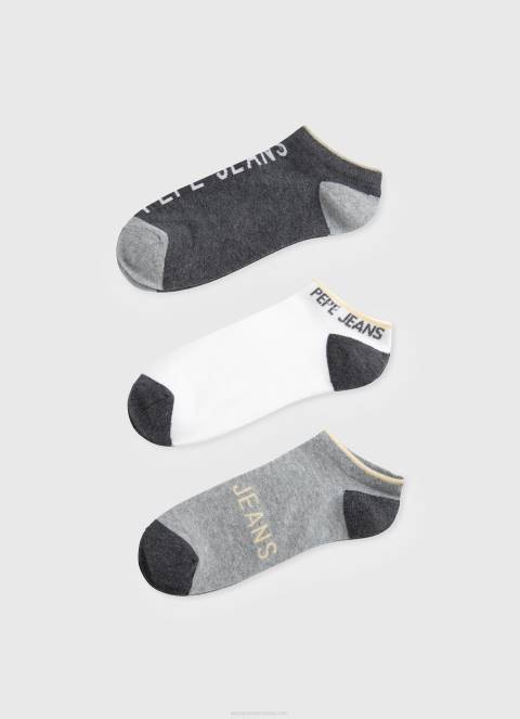 muškarci multi 3 paketa čarapa za gležnjeve Pepe Jeans JZ8H1145